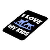 Ich liebe meine Kinder für ein Geschenk von Ziegen Magnet (Linke Seite)