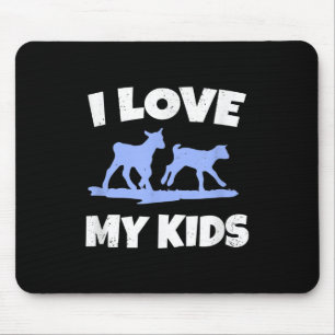 Ich liebe meine Kinder für ein Geschenk von Ziegen Mousepad