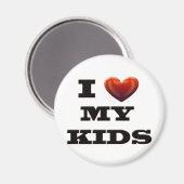 ICH LIEBE MEINE KINDER MAGNET (Vorderseite/Rückseite)