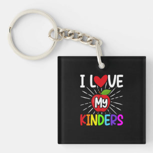 Ich Liebe meine Kinder zurück in die Schule Schlüsselanhänger