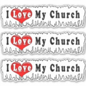 Ich Liebe meine Kirche! Aufkleber (Vorderseite)