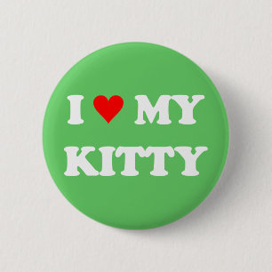Ich liebe meine Kitty Button