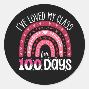 Ich liebe meine Klasse schon seit 100 Tagen in der Runder Aufkleber