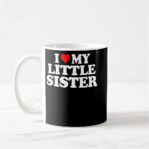 Ich Liebe meine kleine Schwester - Herz Funny Fun  Kaffeetasse