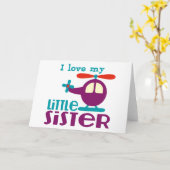 Ich Liebe meine kleine Schwester Karte (Gelbe Blume)