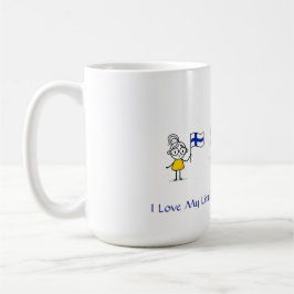 Ich Liebe meine kleinen Finn Twins Kaffee Tasse - 