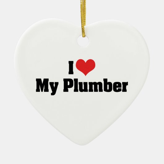 Ich Liebe meine Klempnerschmuck Keramikornament (Vorne)