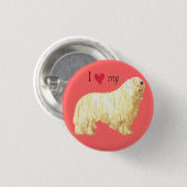 Ich Liebe meine Komondor Button (Vorne & Hinten)