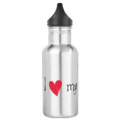 Ich Liebe meine Komondor Edelstahlflasche (Links)