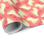 Ich Liebe meine Komondor Geschenkpapier (Rolleneckpunkt)