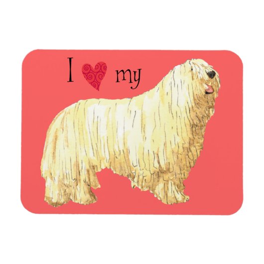 Ich Liebe meine Komondor Magnet (Horizontal)