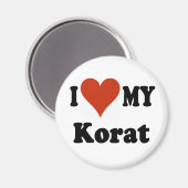 Ich Liebe meine Korat Cat Merchandise Magnet (Vorderseite/Rückseite)