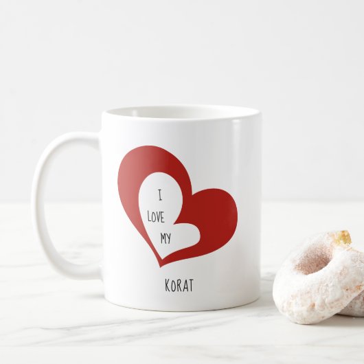 Ich Liebe meine Korat-Katze Kaffeetasse (Mit Donut)