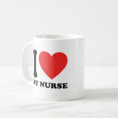 Ich Liebe meine Krankenschwester Kaffeetasse (Vorderseite Links)