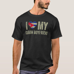 Ich Liebe meine kubanische Freundin Cuba Flag Girl T-Shirt