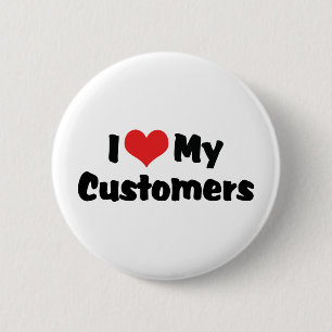 Ich liebe meine Kunden Button