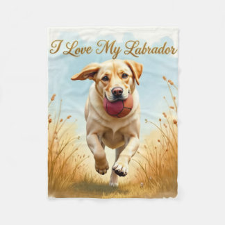 Ich liebe meine kuschelige Labrador-Decke Fleecedecke