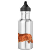 Ich Liebe meine langhaarige Dackel Edelstahlflasche (Rechts)