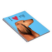 Ich Liebe meine langhaarige Dackel Notizblock (Rechte Seite)