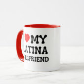 Ich Liebe meine Latina Freundin heiße Freundin bf Tasse (Vorderseite Links)