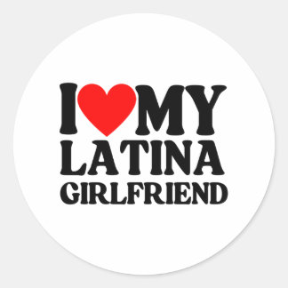 Ich Liebe meine Latina Freundin, ich höre meine La Runder Aufkleber