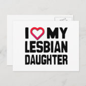 Ich Liebe meine lesbische Tochter Postkarte (Vorne/Hinten)