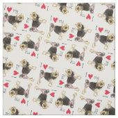 Ich Liebe meine Lowchen Stoff (Muster)