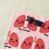 Ich Liebe meine Lunge - Niedlich Lächeln Strandtuch (Beispiel)