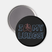 Ich Liebe meine Lungen Magnet (Vorderseite/Rückseite)