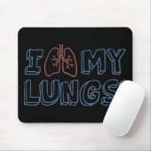 Ich Liebe meine Lungen Mousepad (Mit Mouse)