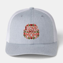 Ich liebe meine Mama Blumen Herz Mesh Trucker Hut