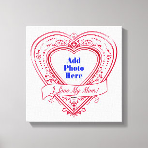 Ich Liebe meine Mama! Foto Red Hearts Leinwanddruck
