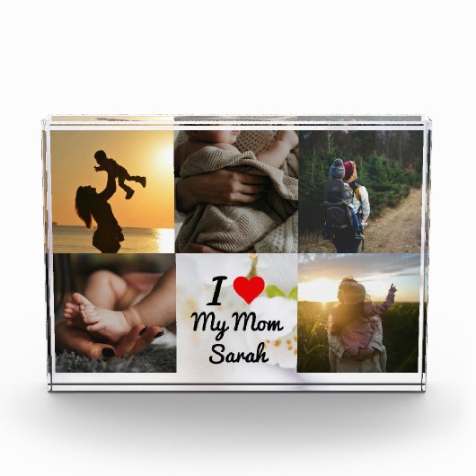 Ich Liebe meine Mama FotoCollage Fotoblock (Vorderseite)