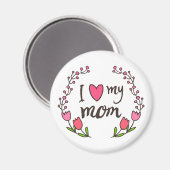 Ich Liebe meine Mama glücklich Muttertag | Magnet (Vorderseite/Rückseite)