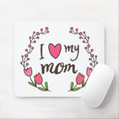 Ich Liebe meine Mama glücklich Muttertag | Mousepa Mousepad (Mit Mouse)