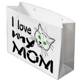 Ich Liebe meine Mama Große Geschenktüte (Rückseite Schrägansicht)