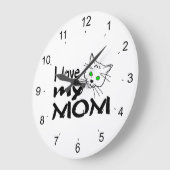 Ich Liebe meine Mama Große Wanduhr (Winkel)
