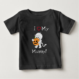 Ich Liebe meine Mama Happy Halloween Niedlichen Mu Baby T-shirt