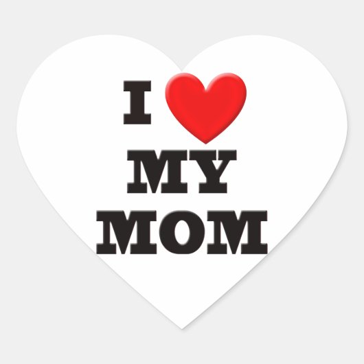 Ich Liebe meine Mama Herz-Aufkleber (Vorderseite)