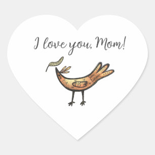 Ich Liebe meine Mama Herz-Aufkleber