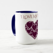 "ICH LIEBE MEINE MAMA" HÖRT KAFFEE ODER TEE-TASSE. TASSE (Vorderseite Links)