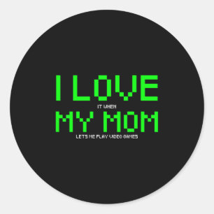 Ich liebe meine Mama ich liebe es wenn meine Mama Runder Aufkleber