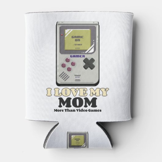 Ich Liebe meine Mama mehr als Videospiele Dosenkühler (Vorderseite)