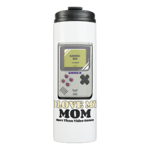 Ich Liebe meine Mama mehr als Videospiele Thermosbecher