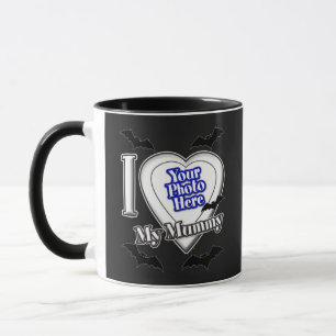 Ich Liebe meine Mama mit deinem Foto mit Fledermäu Tasse