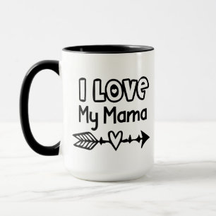 Ich liebe meine Mama Pfeil Schwarz Tasse