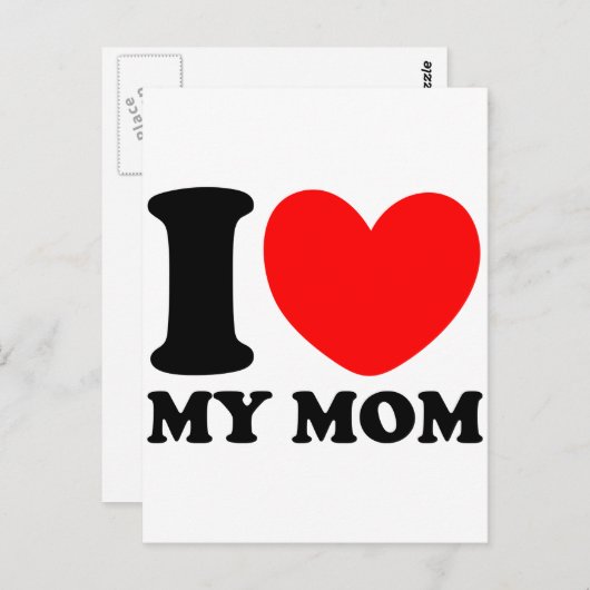 Ich Liebe meine Mama Postkarte (Vorne/Hinten)