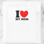Ich Liebe meine Mama Rechteckiger Aufkleber (Tasche)