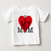 Ich Liebe meine Mama Red Liebe Heart Family Valent Baby T-shirt (Vorderseite)