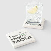 Ich Liebe meine Mama Steinuntersetzer (Seitenansicht)